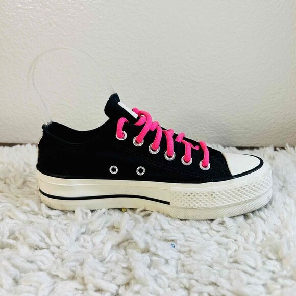 Converse  Low Top Sneakers Canvas Black Size US 5.5 - Picture 6 of 9